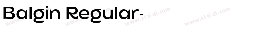 Balgin Regular字体转换